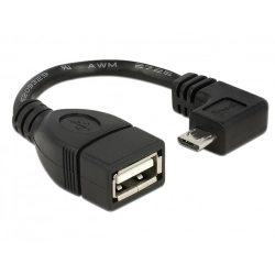 DELOCK 83104 Kabel USB MICRO BM - AF USB 2.0 OTG kątowy
