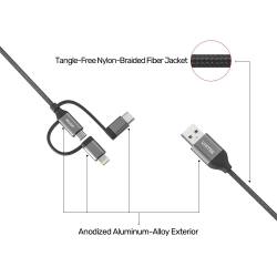 Unitek Y-C4036AGY Kabel USB 2.0 - micro/C/light m/m 1.0 m.